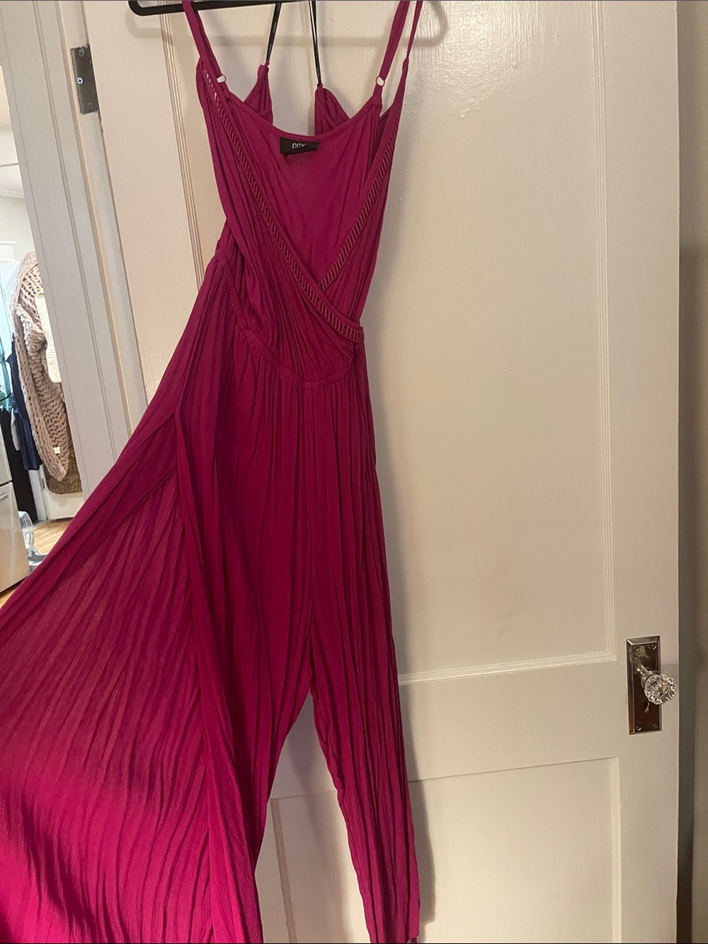 CHANEL Fuchsia Pleated Jumpsuit Romper